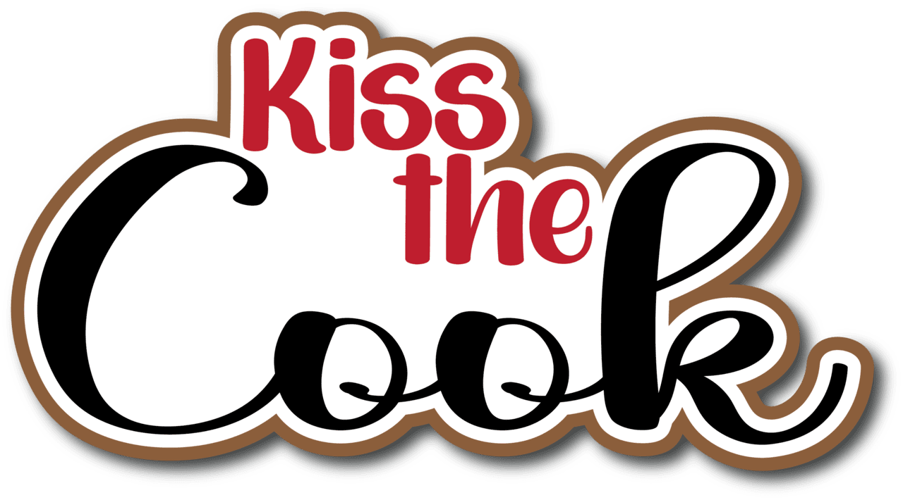 Kiss the cook scrapbook page title sticker clipart picture