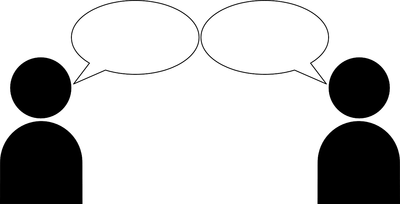 Talking persons symbol talk vector graphic clipart