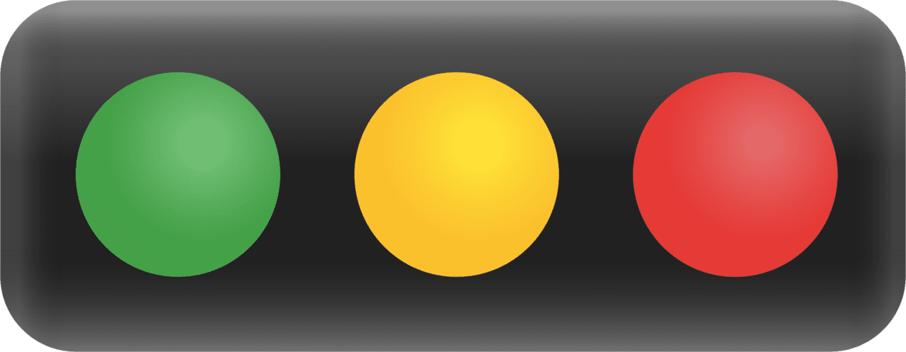 Stoplight horizontal traffic light emoji for clipart background