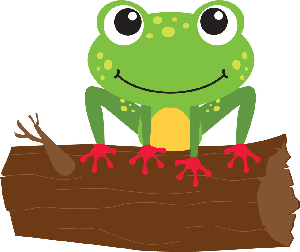 Frog log clipart background