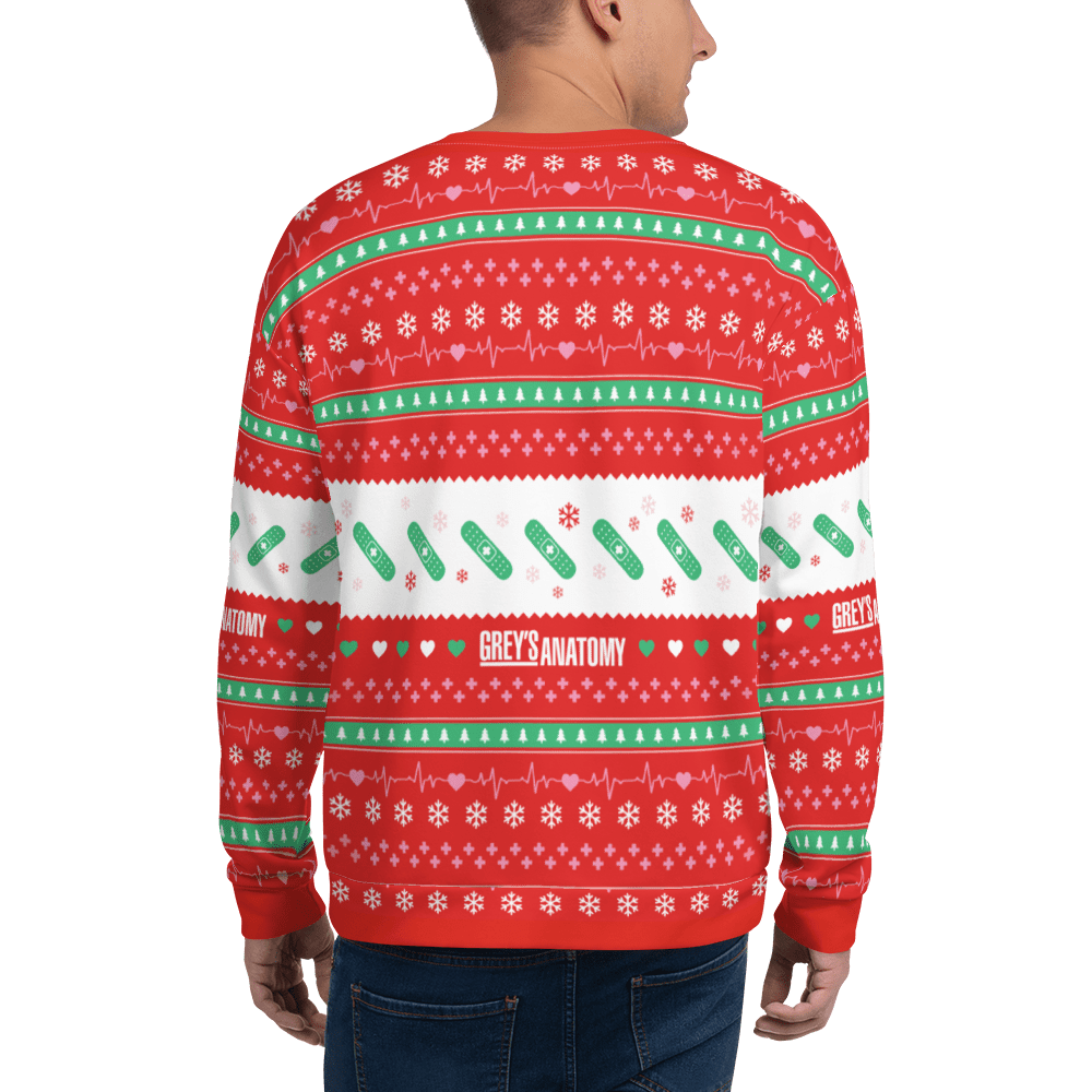 Grey anatomy it beautiful day to save lives ugly sweater adult clipart photo