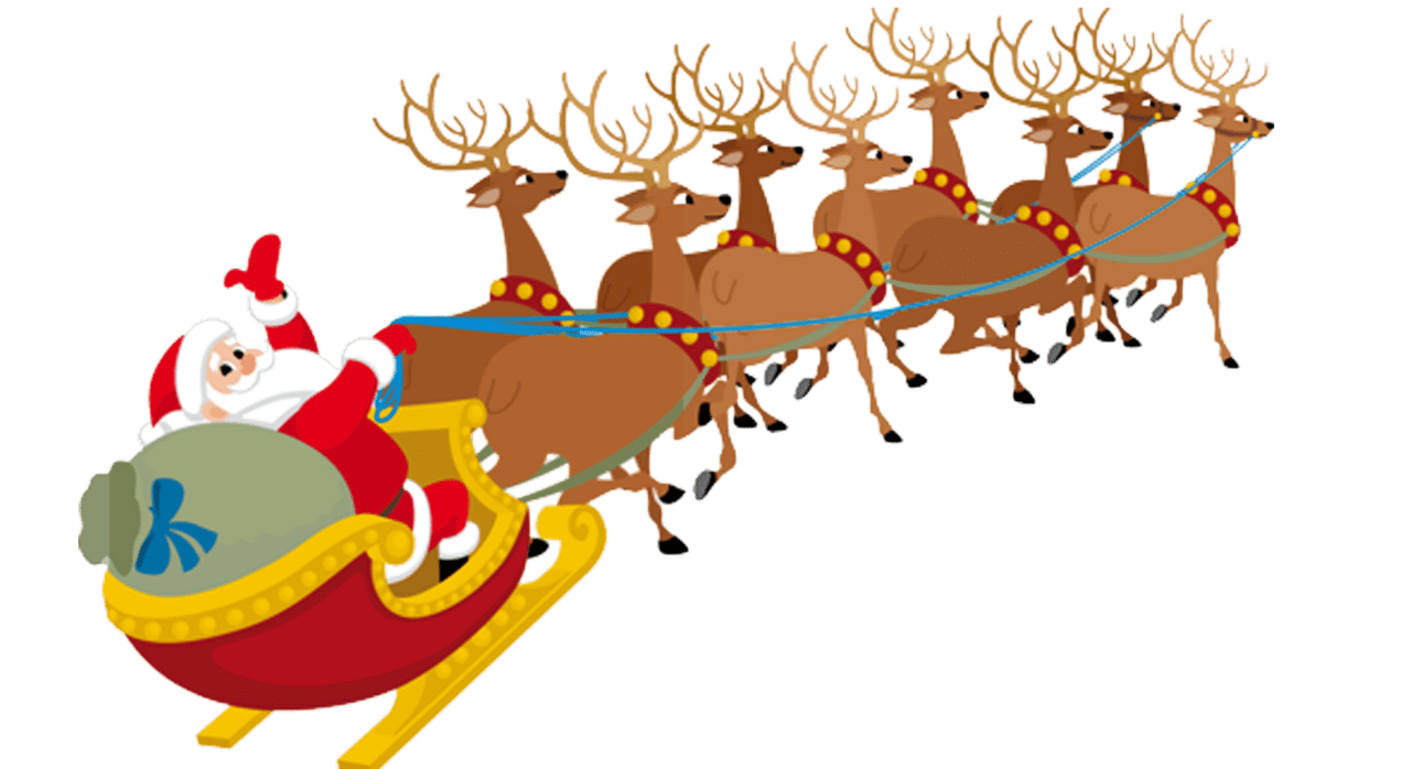 Santa sleigh pictures clipart logos