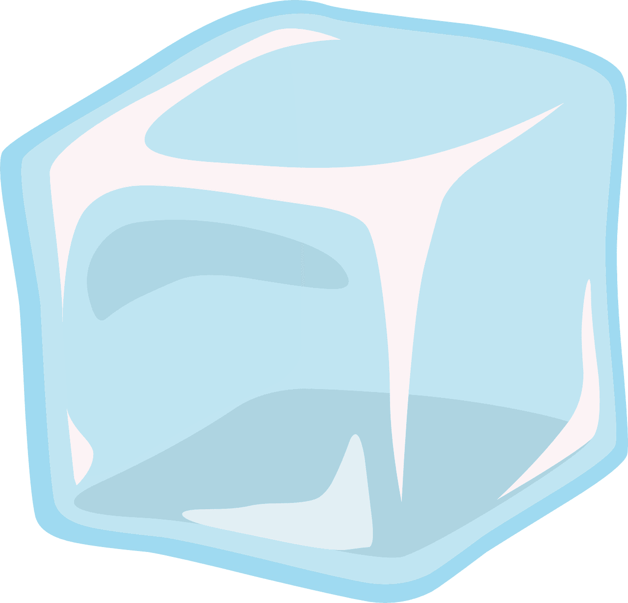 Ice cube two blue with water droplets clip art clipart