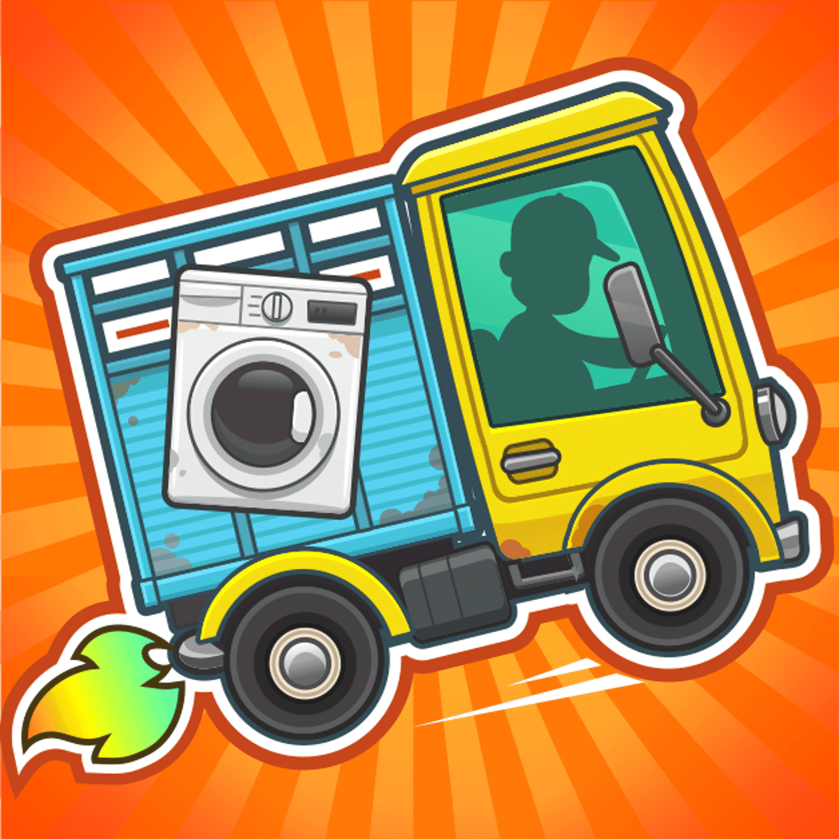 Laundry moving truck construction clipart logo