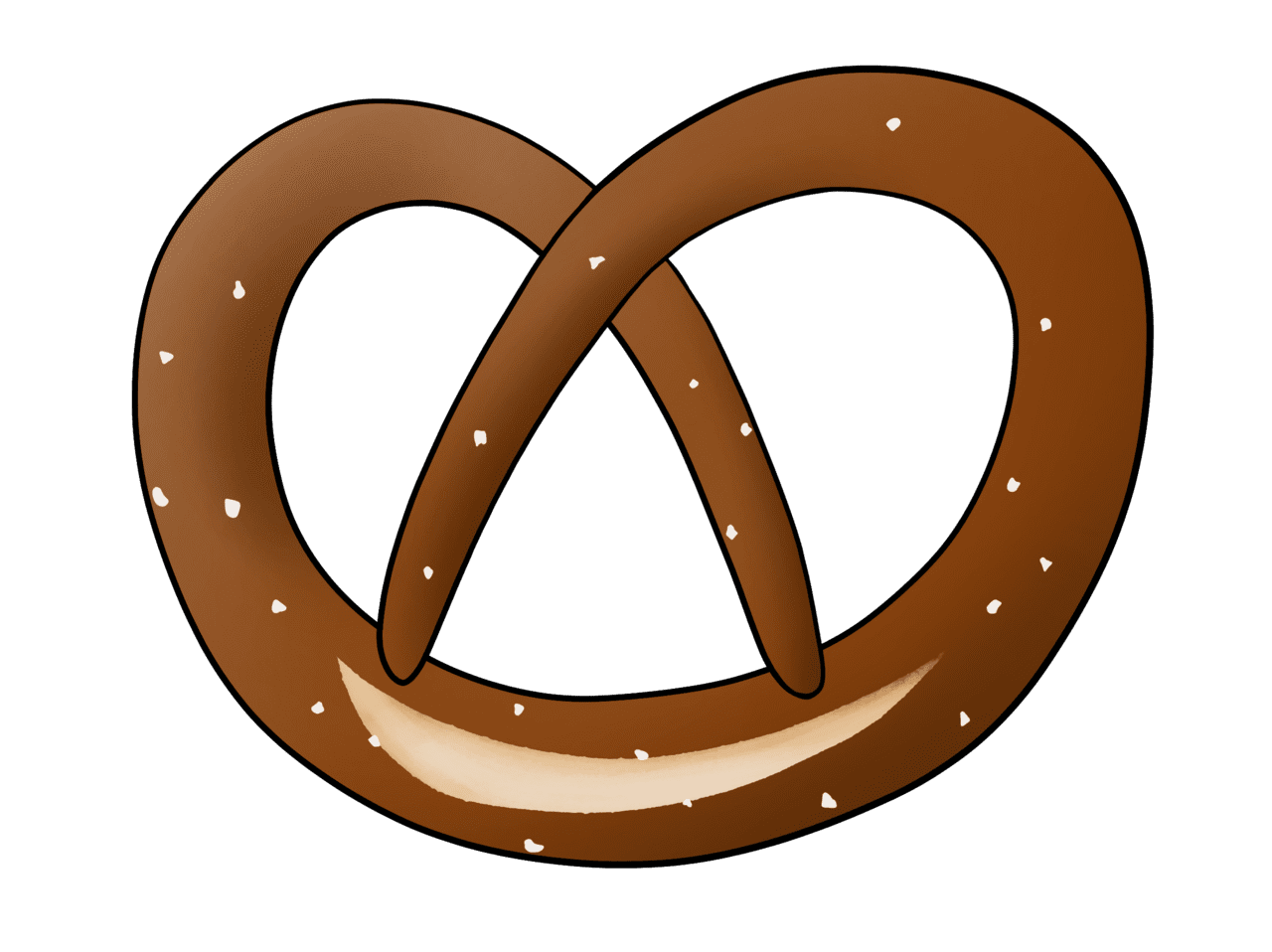 Cartoon image pretzel hundreds of pictures daily doodle clipart