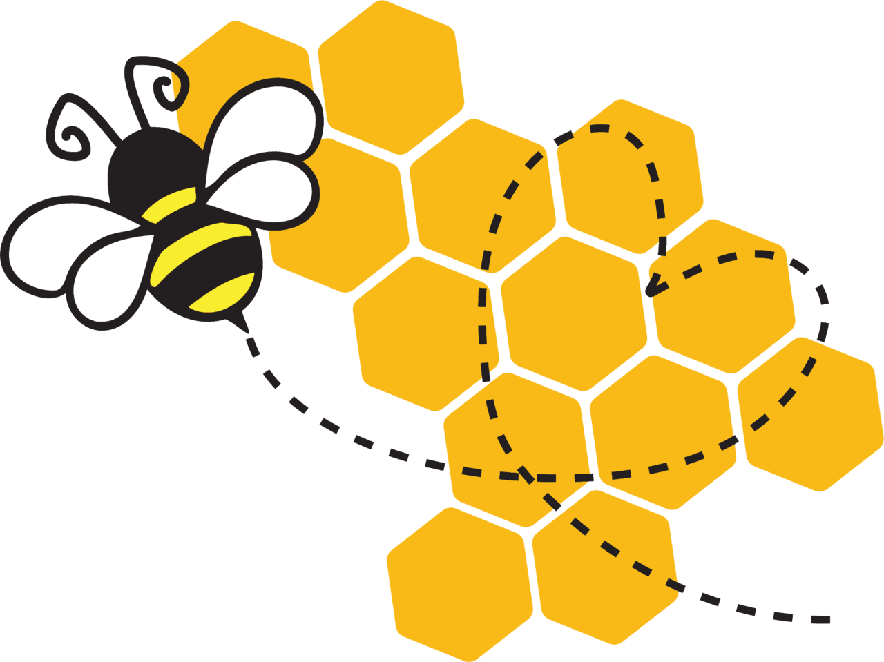 Honeycomb bee and honey clipart transparent