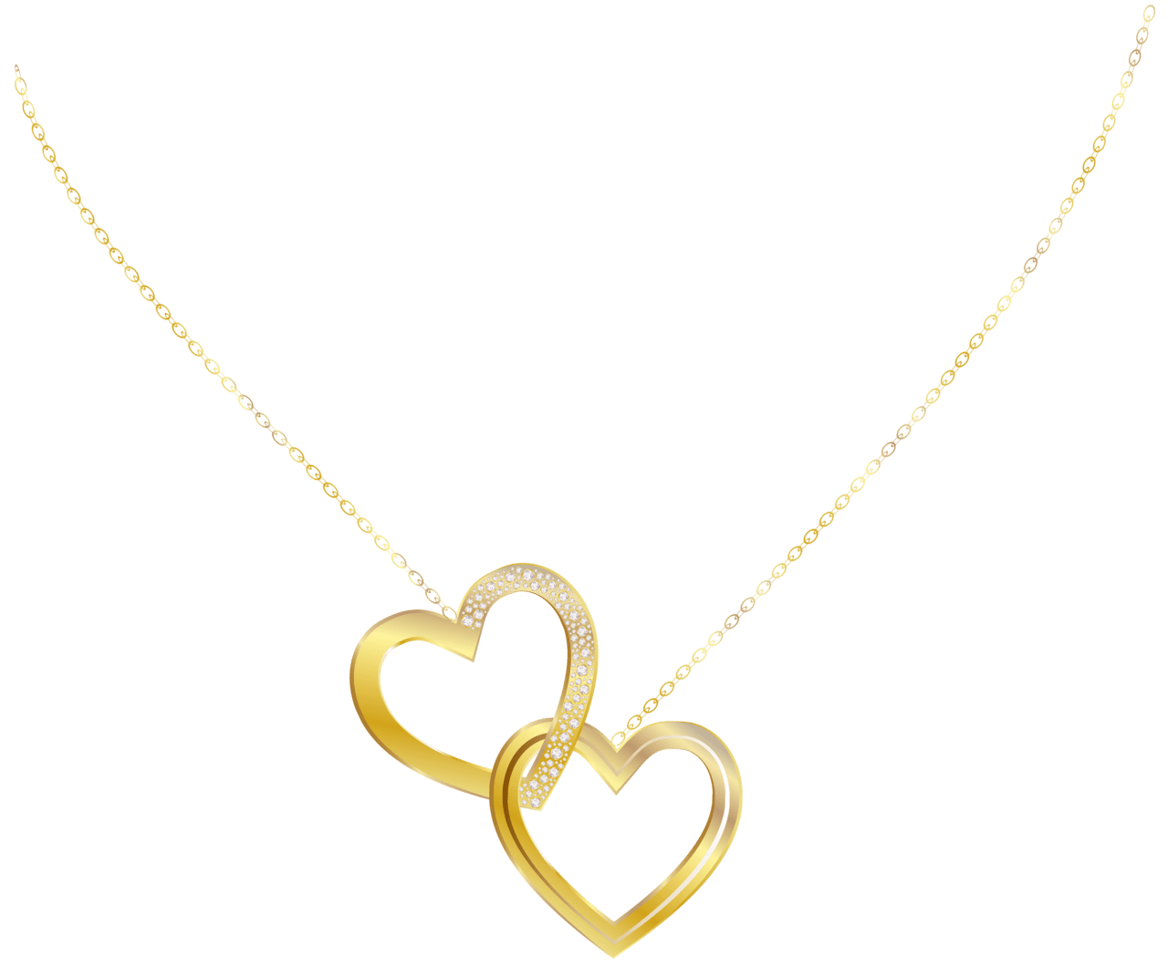 Jewelry gold necklace clipart free