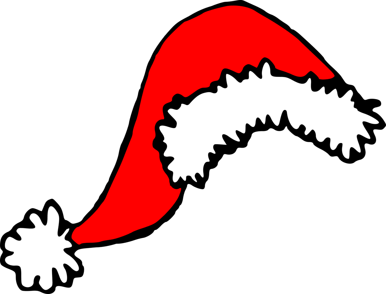 Santa claus hat clipart transparent