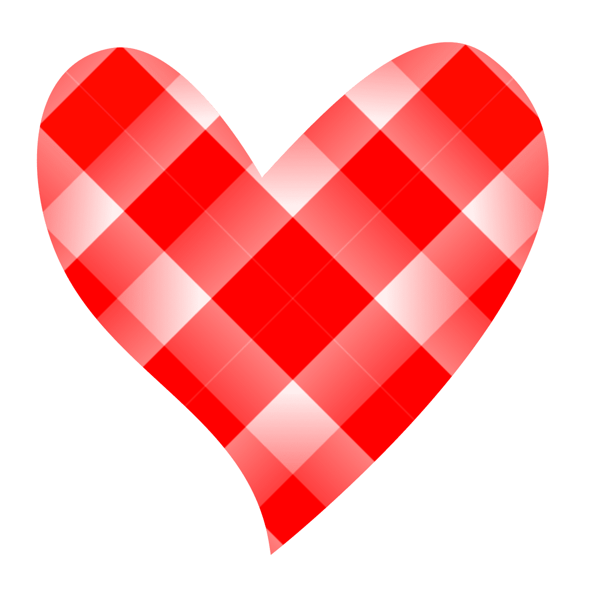 Red heart colorful shaped clipart picture