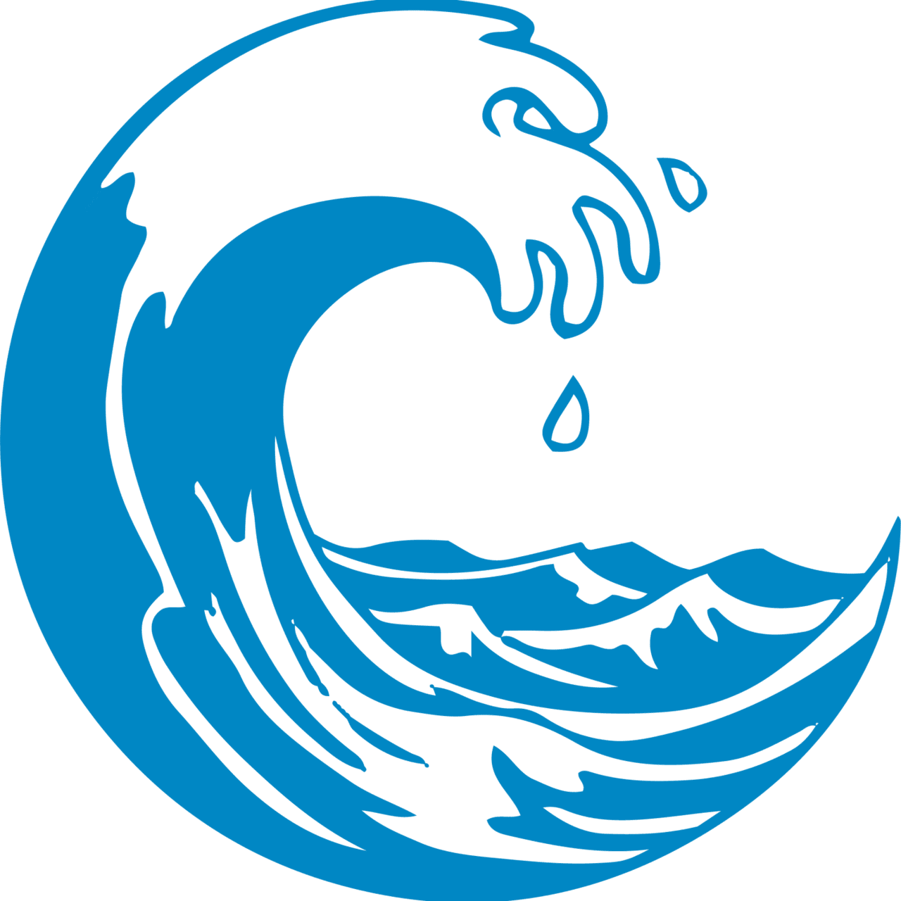 Ocean waves living waters ag wave vector clipart