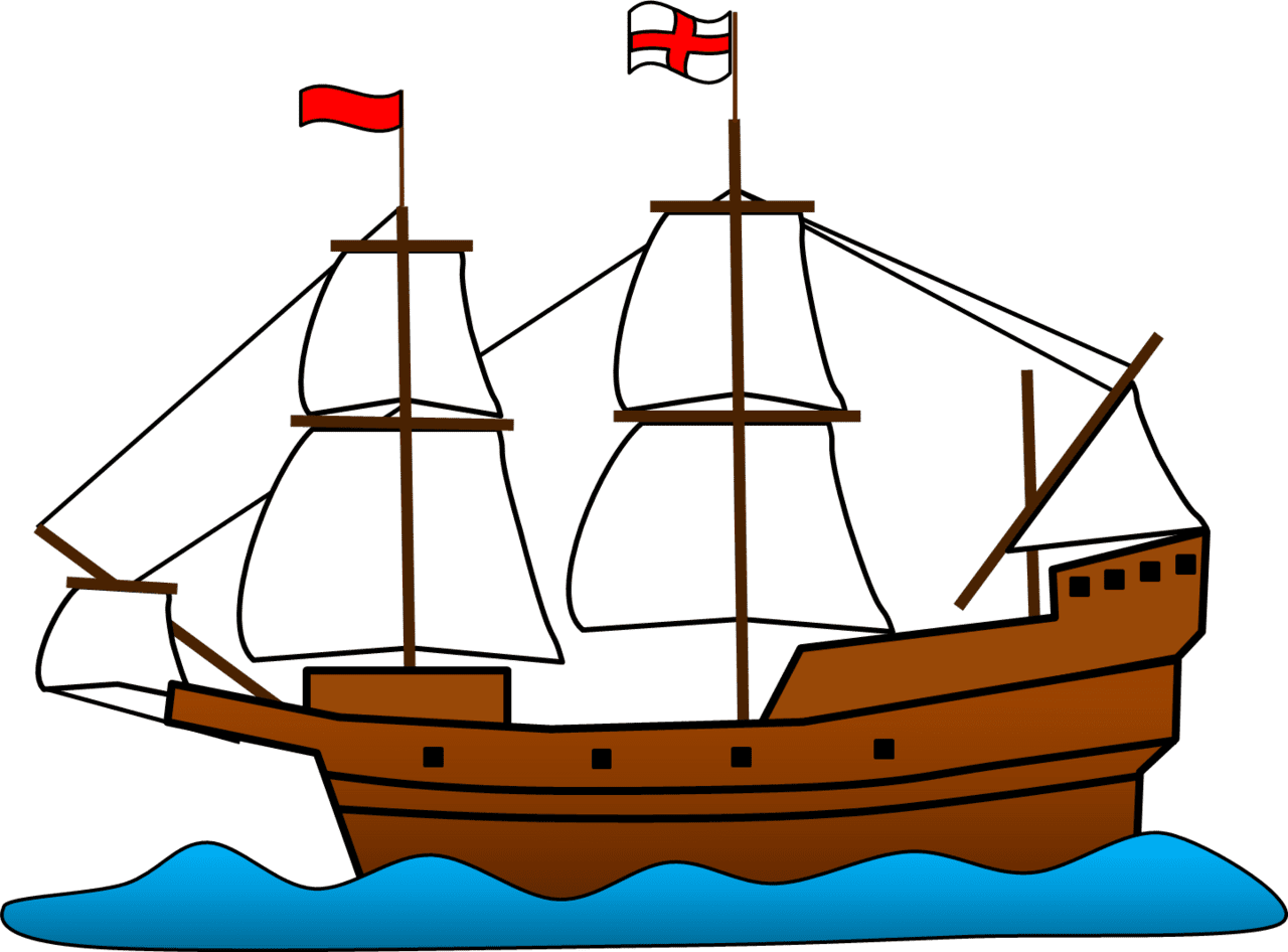 Pirate ship pin page clipart free