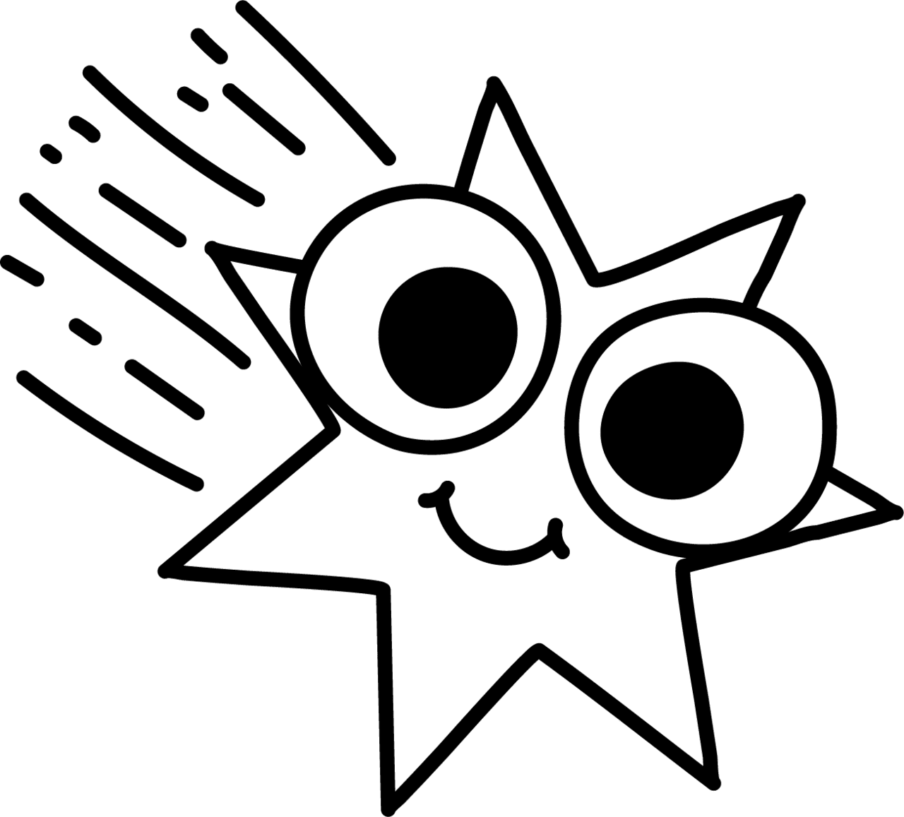 Star black and white pin page clipart logo 3