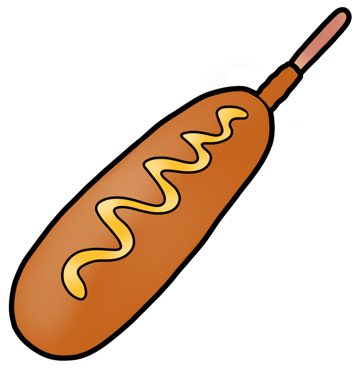 Hotdog pin page clipart free