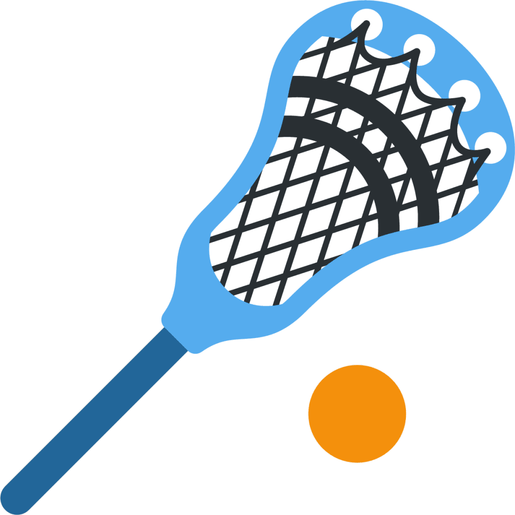 Lacrosse stick emoji for clipart vector