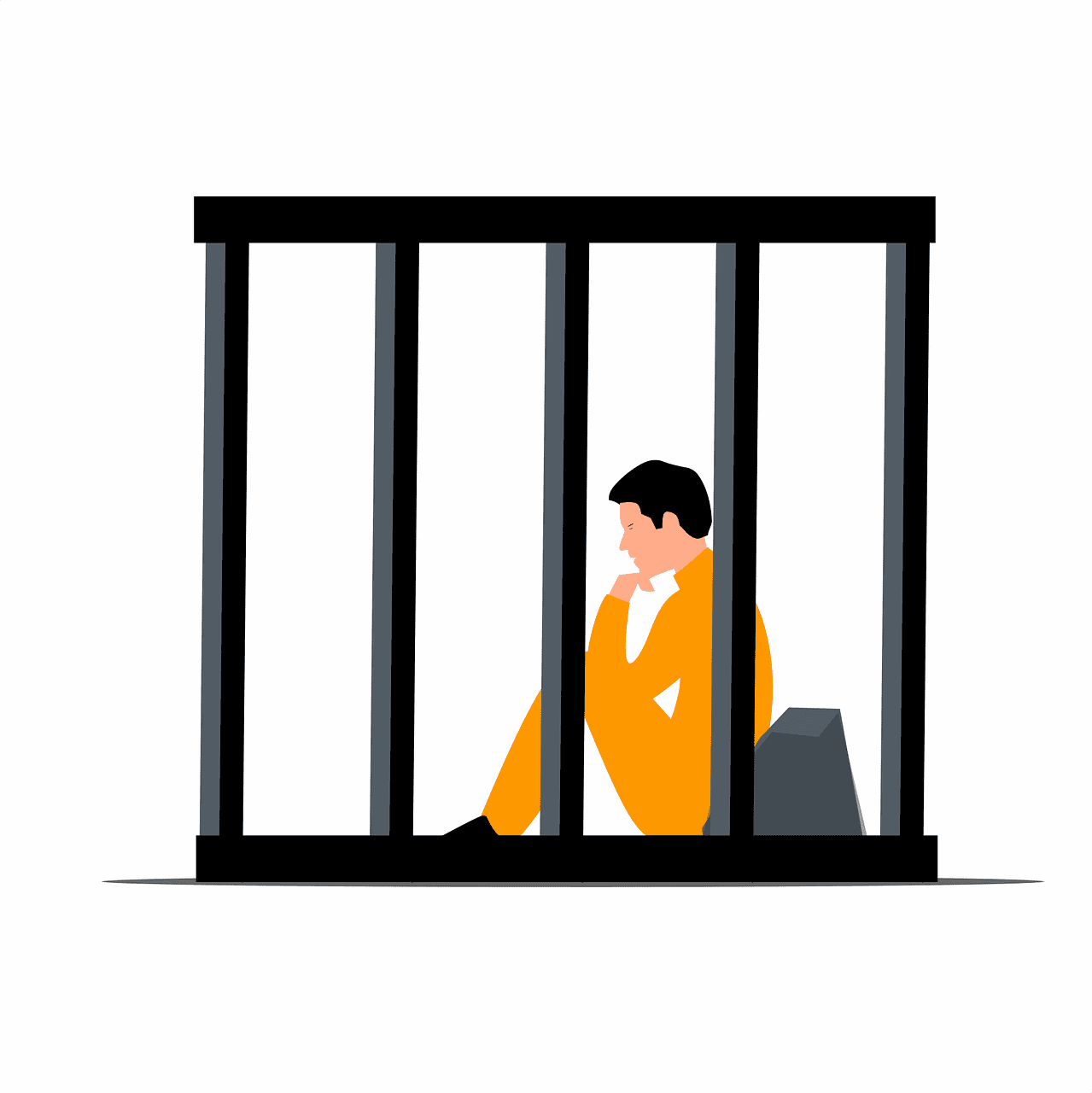 Prisoner prison jail vector graphic clipart