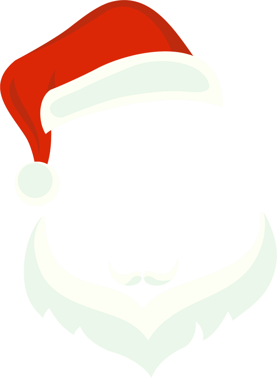 Santa claus hat face mask mak vector clipart