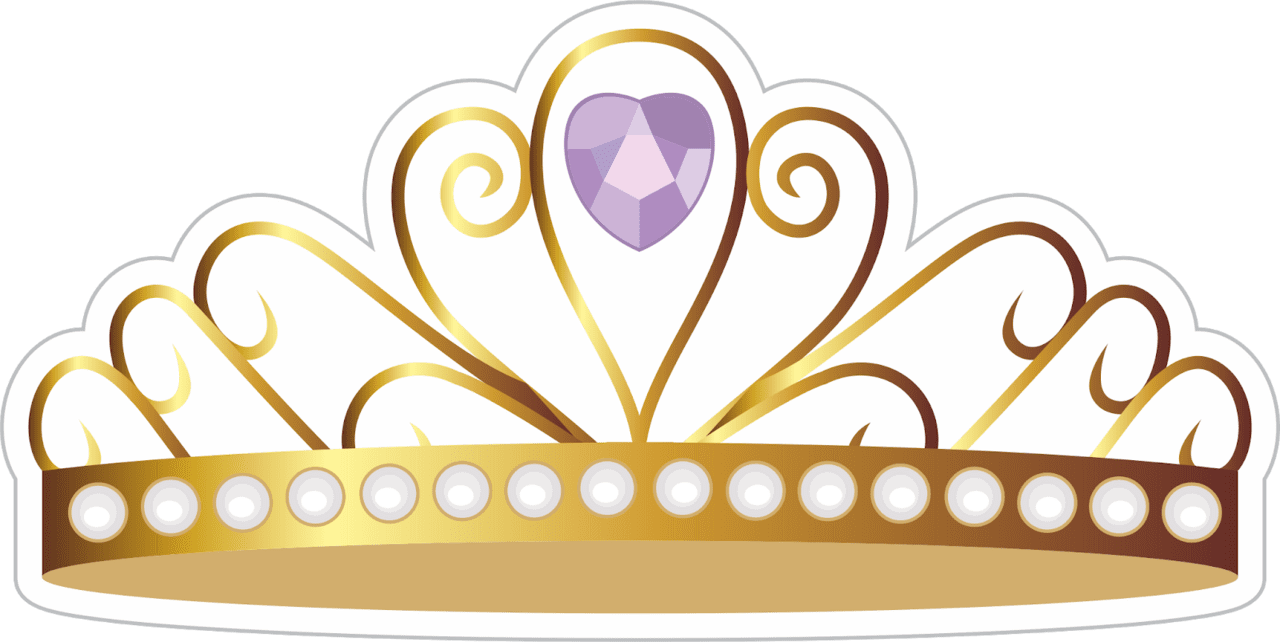 Princess crown pin page clipart image 3