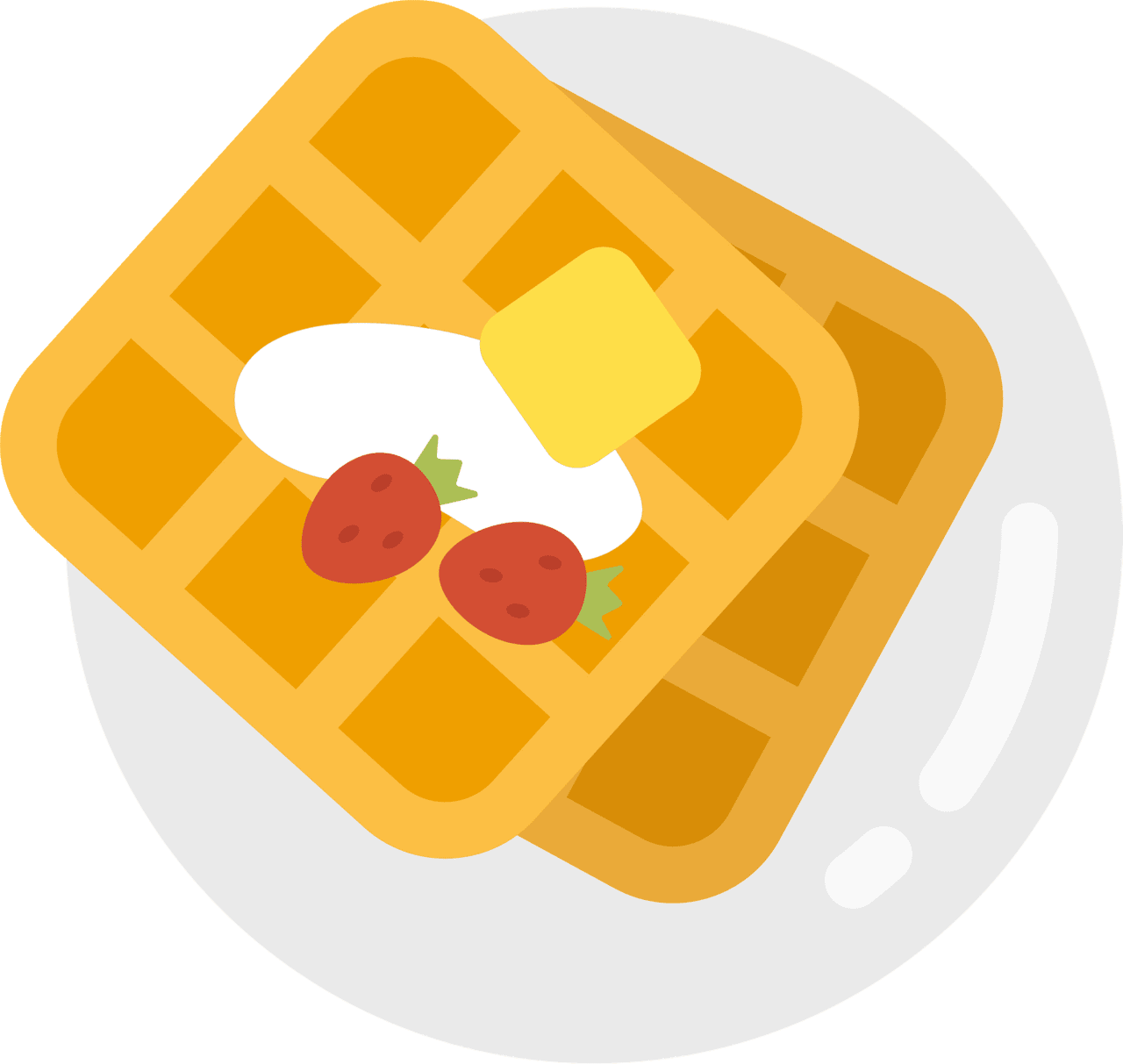 Waffle vector clipart images