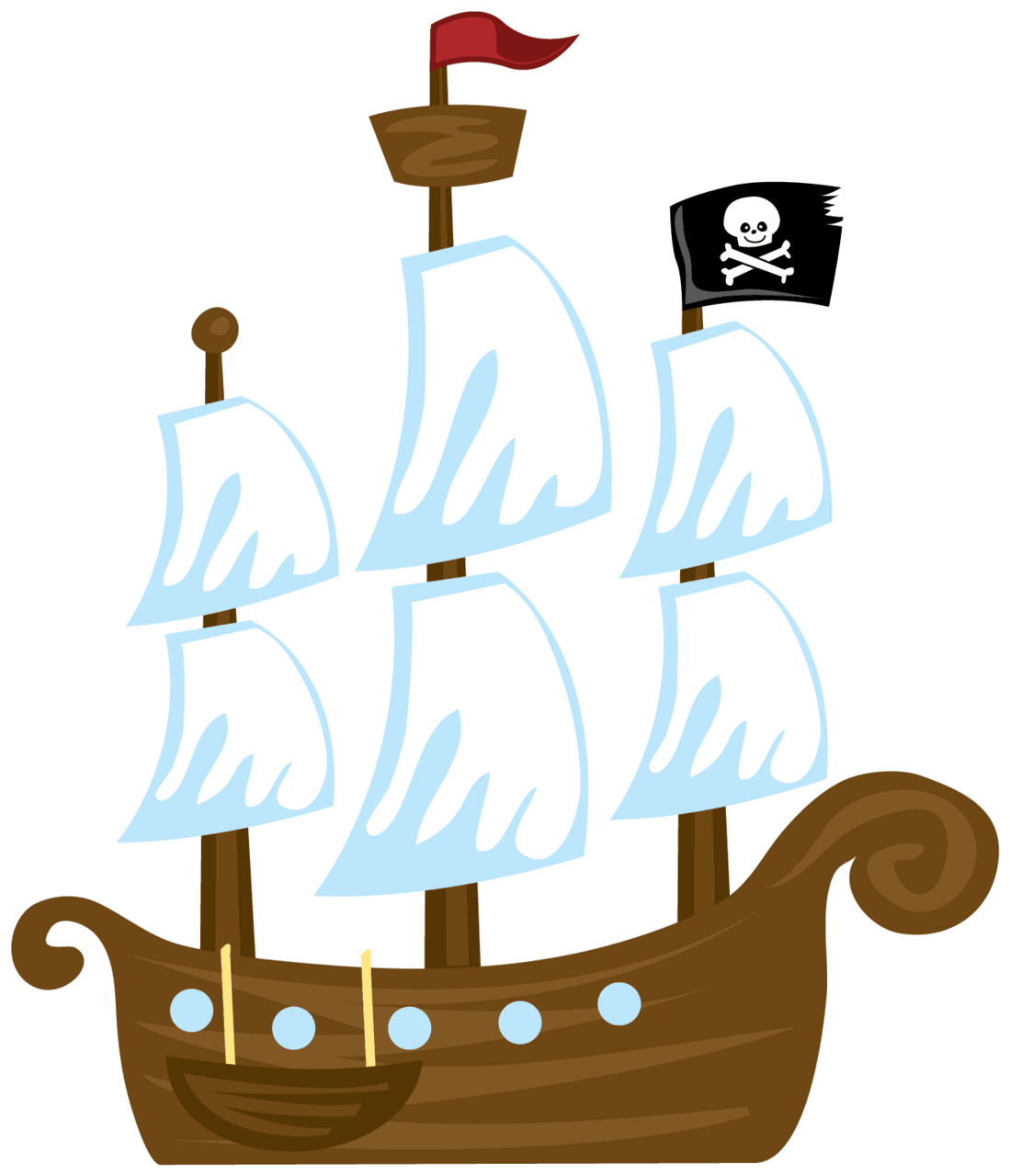 Pirate ship pin page clipart photo 2