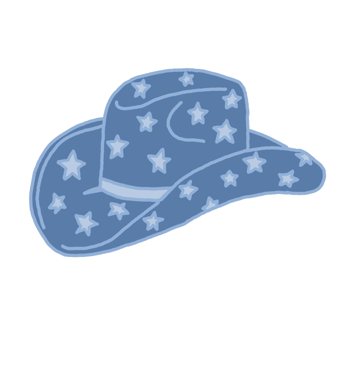 Western hat blue cowboy clipart image