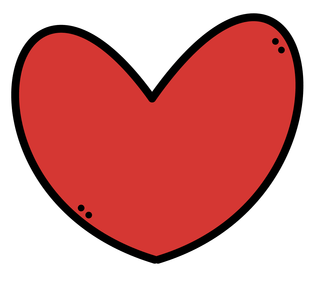 Red heart page clipart free