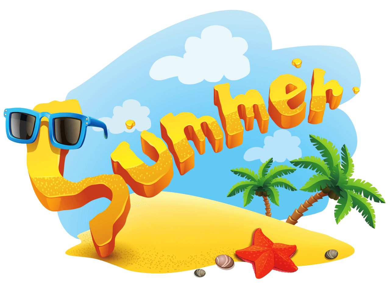 Island clipart summer fun logo
