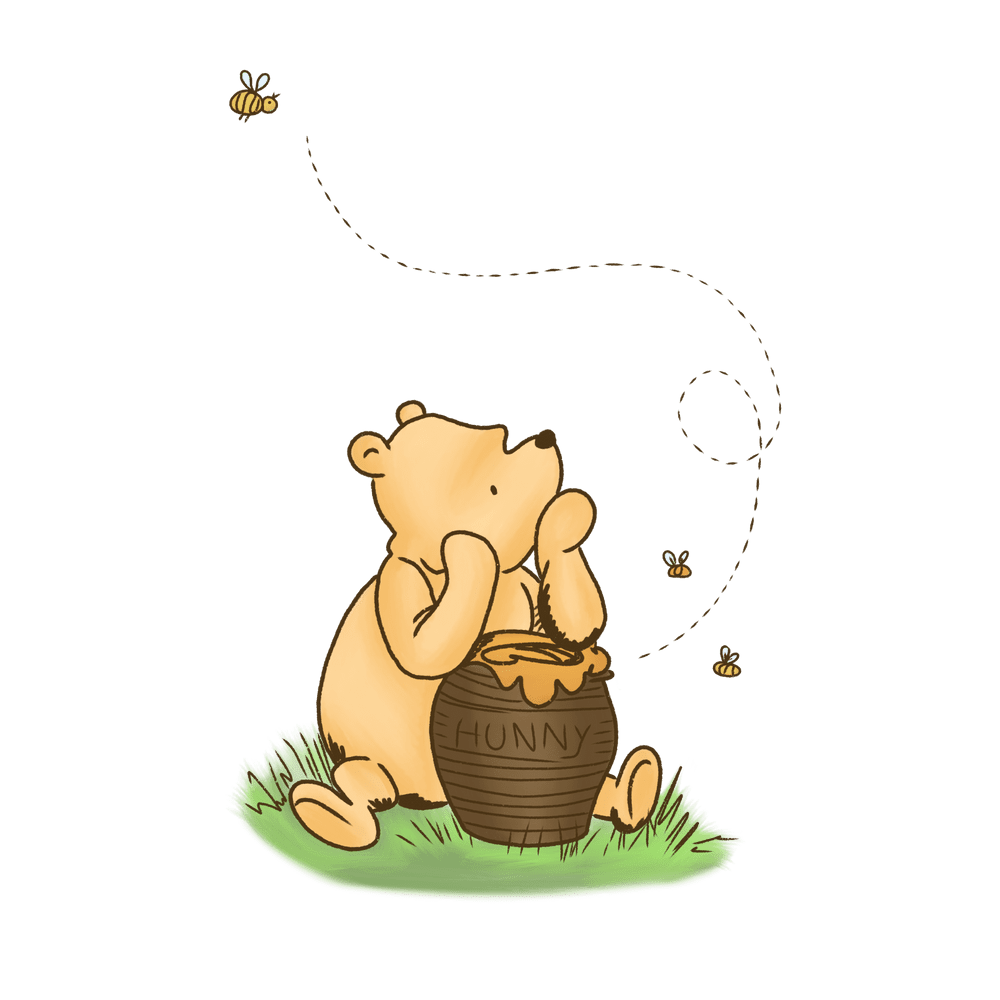 Pooh classic clipart logo