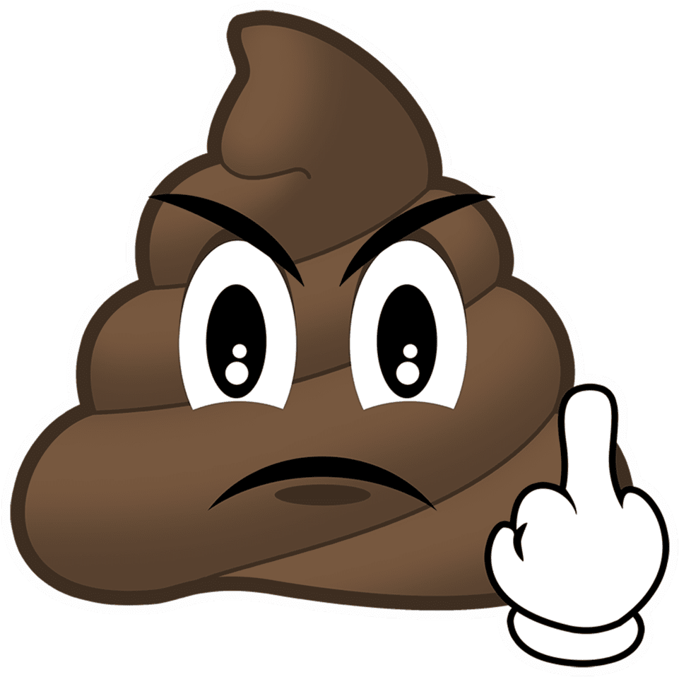 Poop emoji middle finger clipart transparent 2