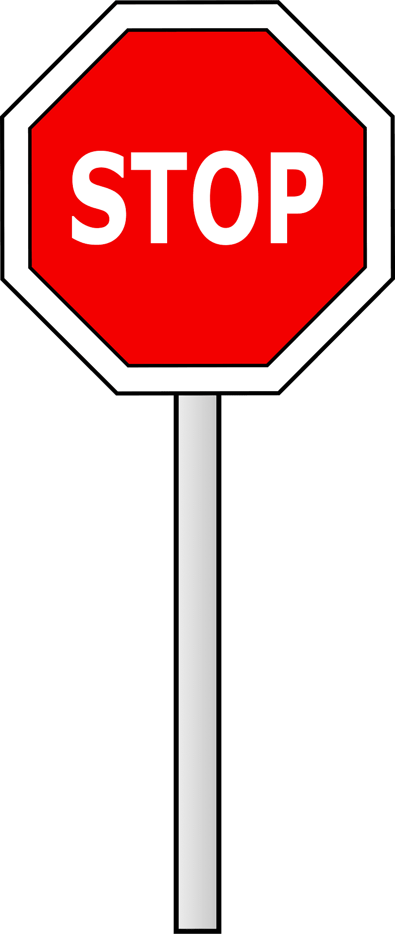 Simple stop sign vector clipart images