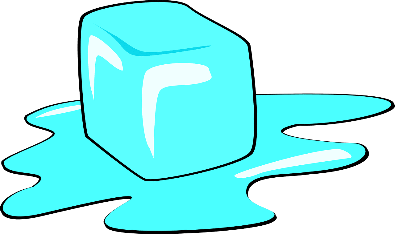 Ice cube faseovergangen uitlegvideo clipart background