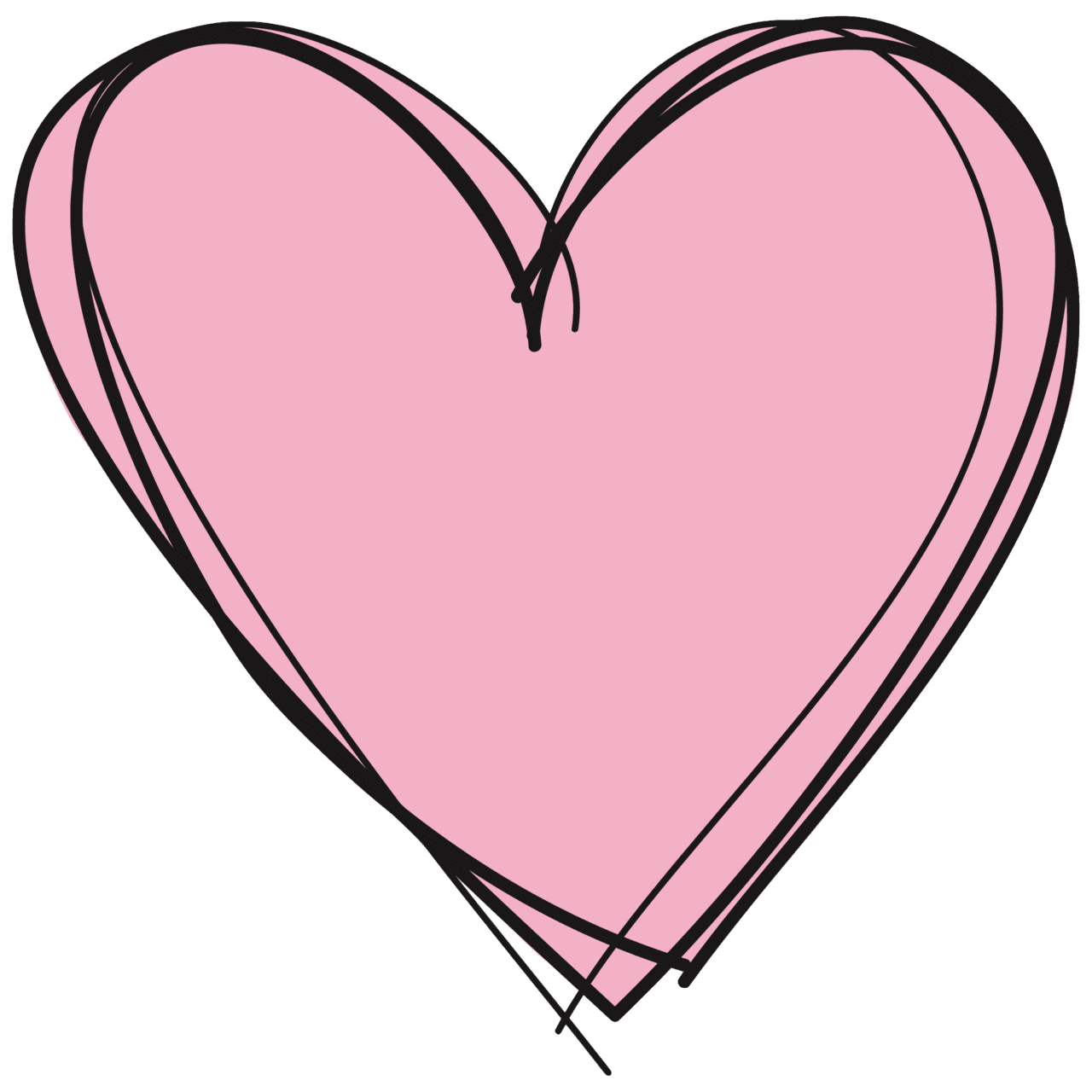 Red heart pin page clipart free