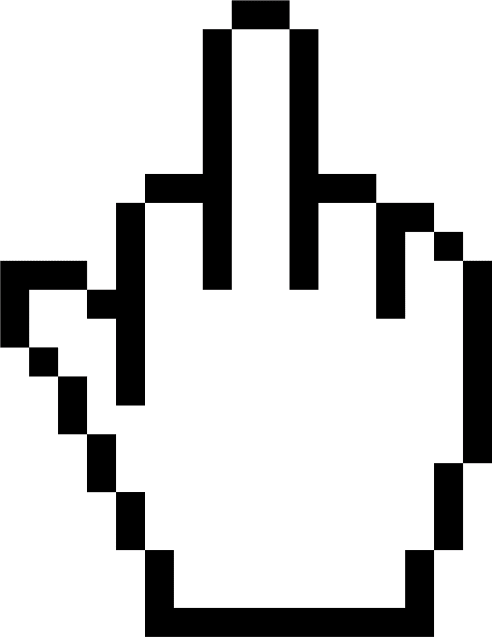 Middle finger cursor top clipart logo