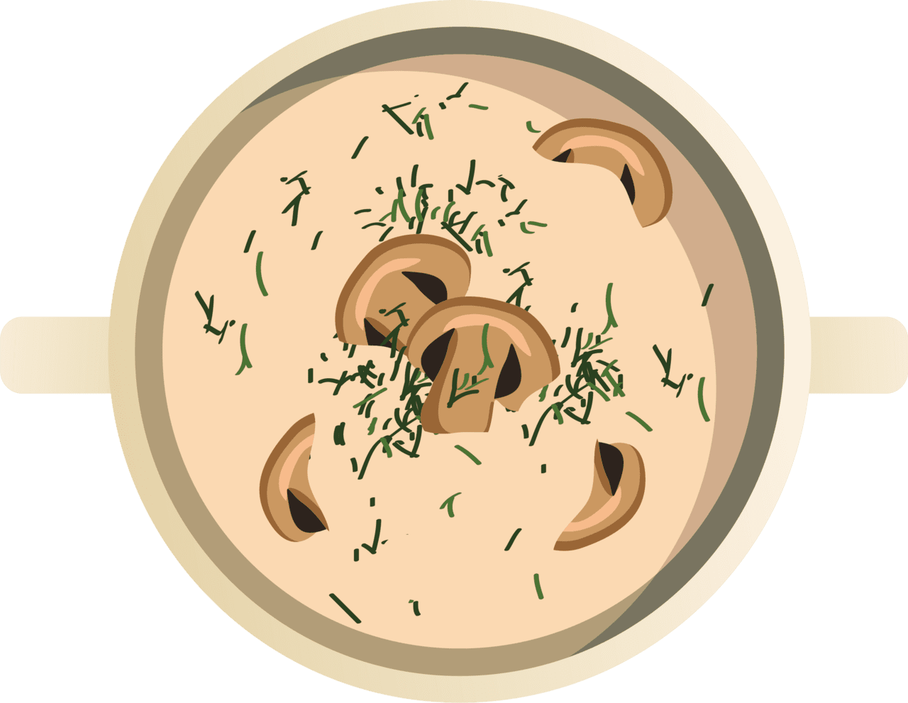 Soup clipart watercolor mushroom vector full size