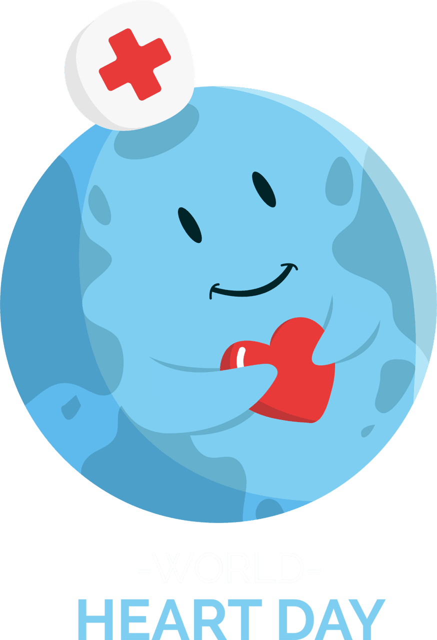 Health heart day clipart logo 2