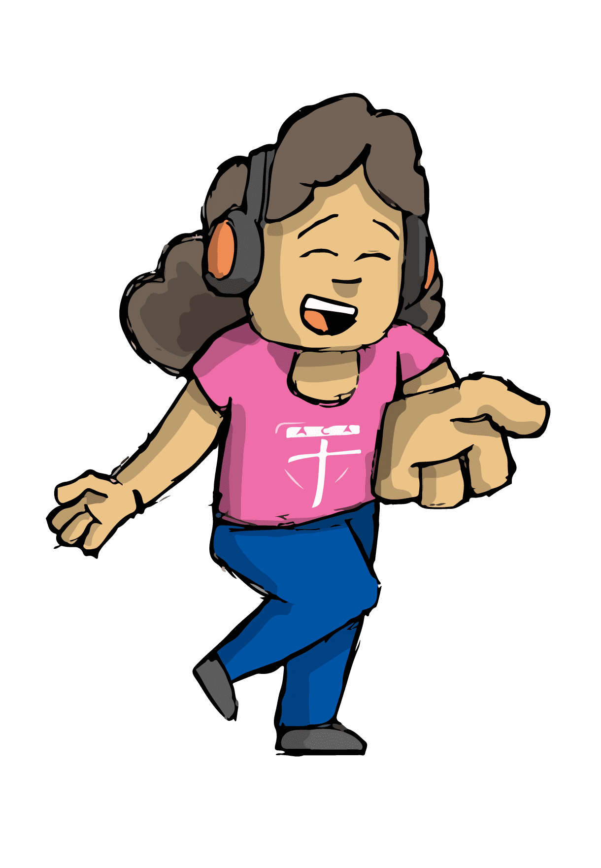 Listening joven clipart vector