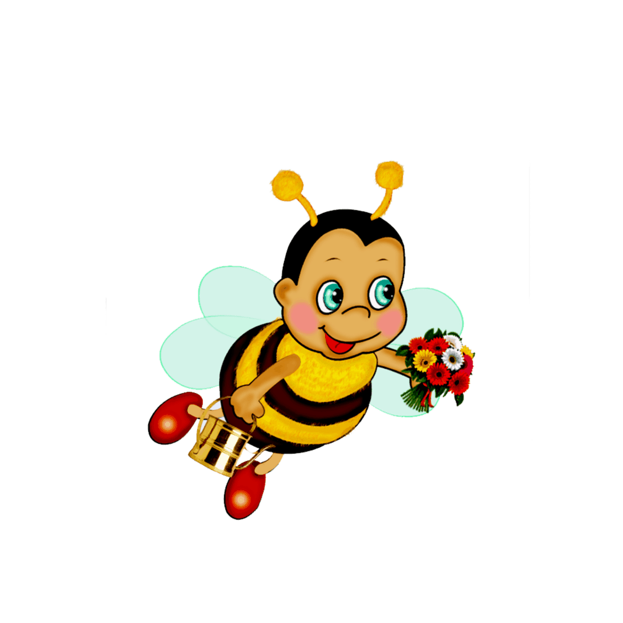 Honey bee pin page clipart free 4