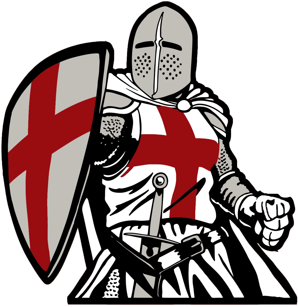 Knight life way christian school home clipart vector