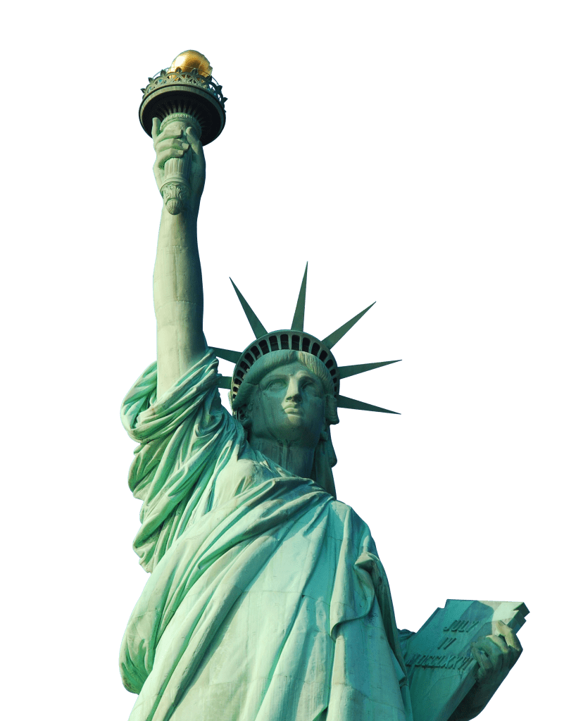 Statue of liberty island new york background clipart