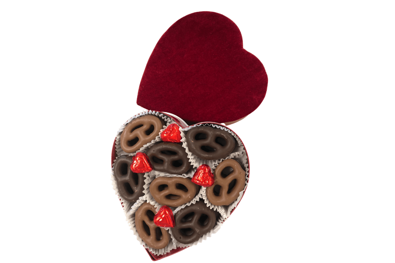 Valentine heart chocolate pretzel box mueller co clipart photo 2