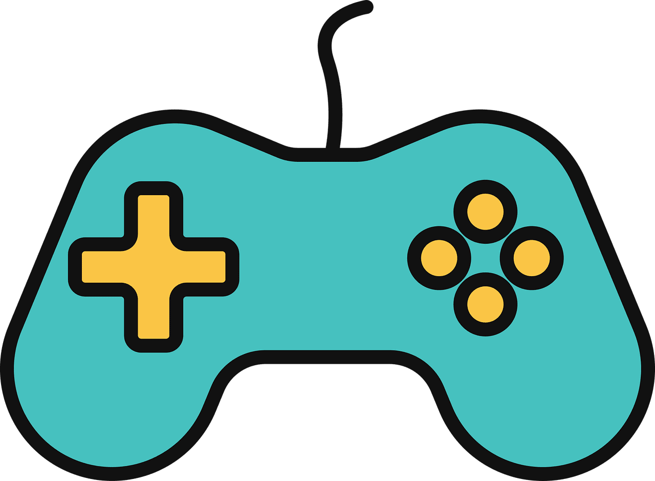 Video game controller joystick vector graphic clipart 2