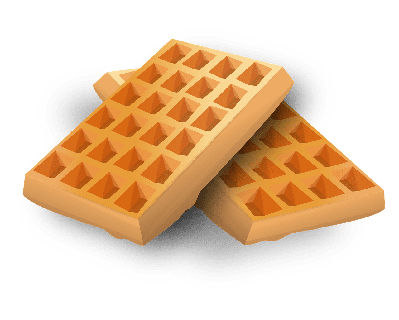 Waffle cake dessert vector graphic clipart