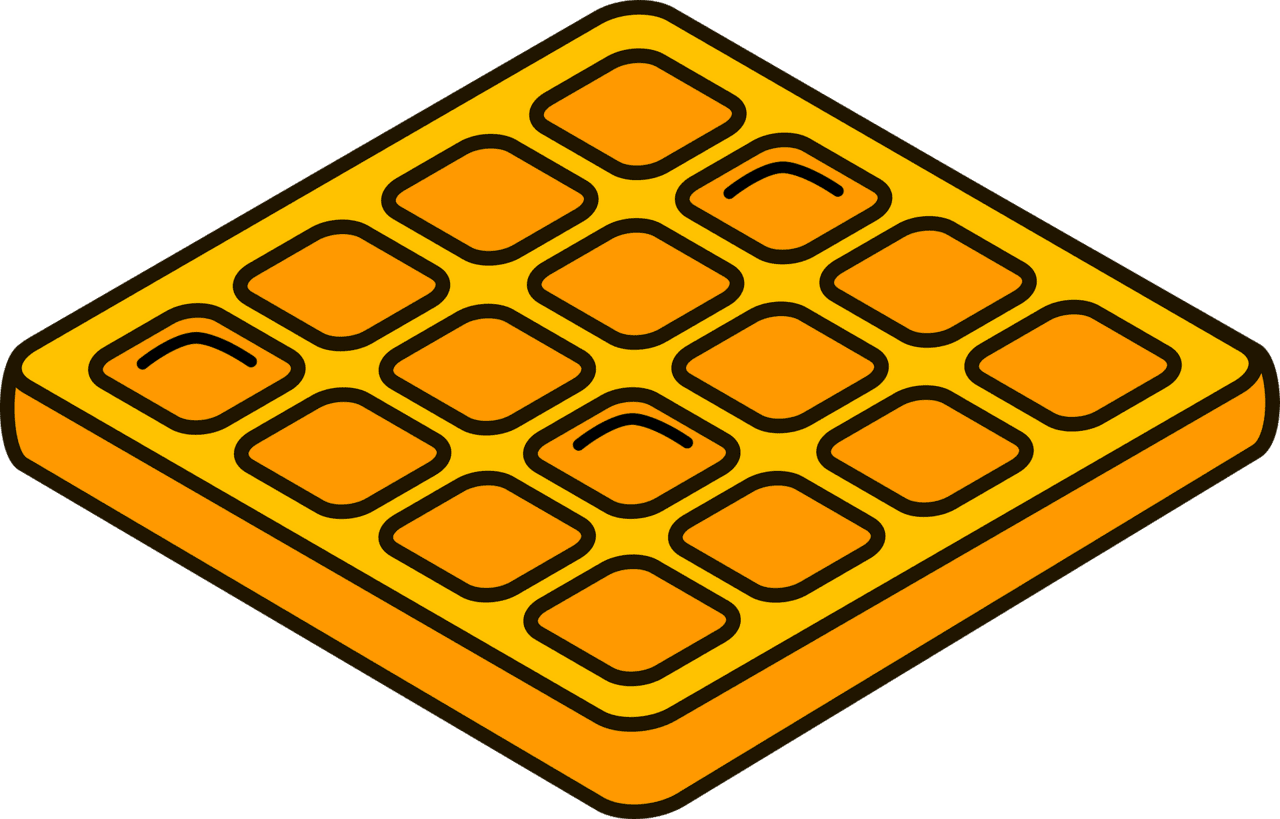 Waffle vector clipart images 5