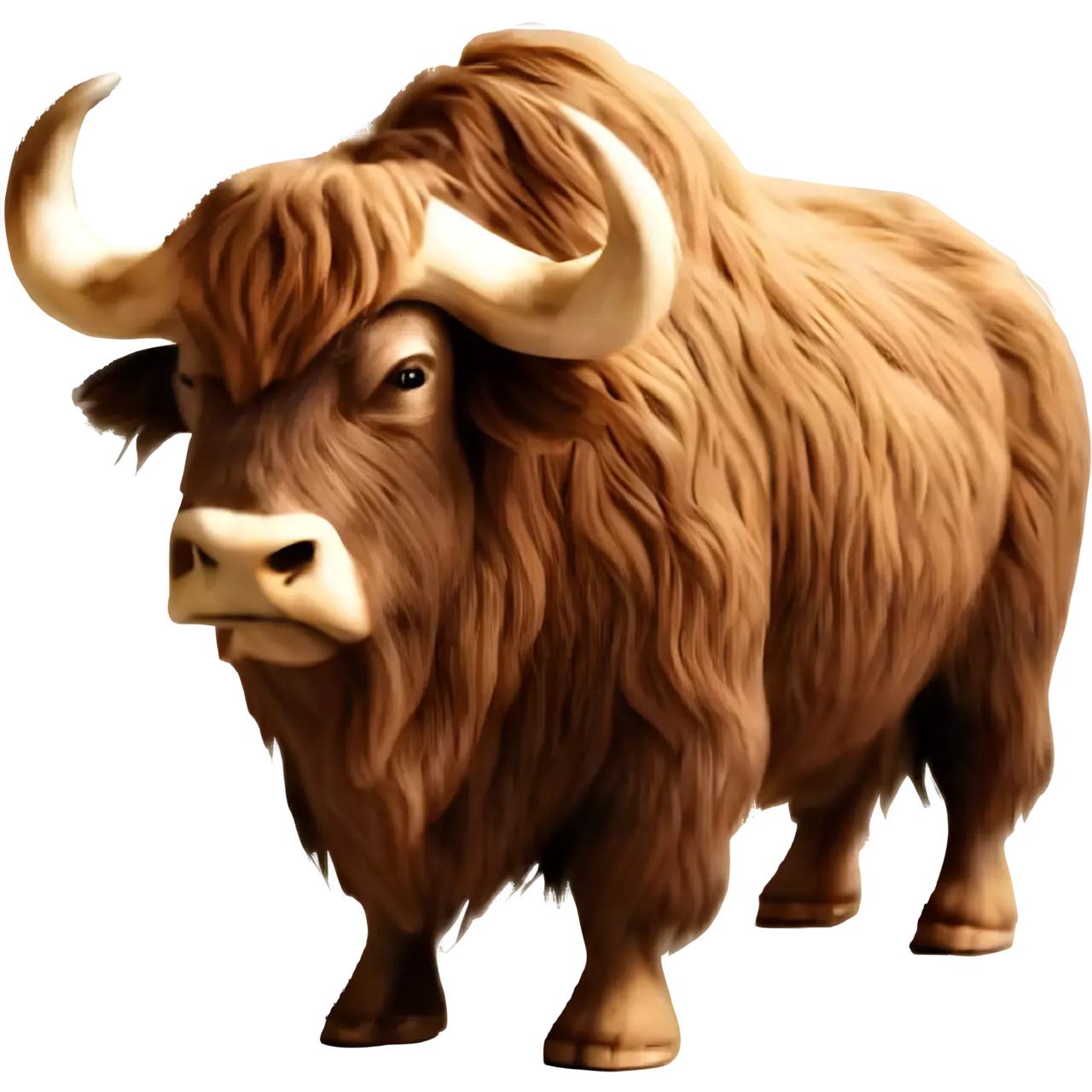 Highland cow cattle collection realistic cartoon and stylized odels creality cloud clipart vector