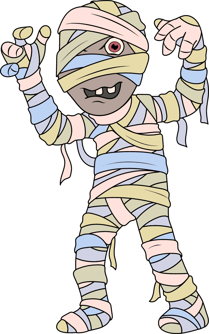 Halloween mummy vector clipart images