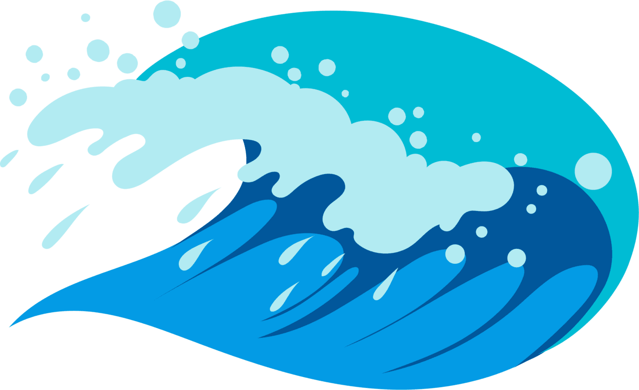 Ocean waves sea wave vector clipart images