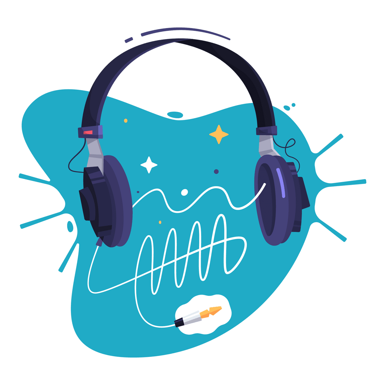 Listening music trivia badges gamification behance clipart vector
