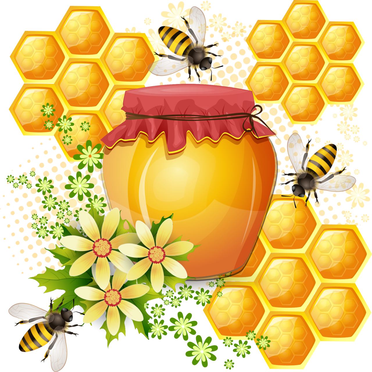 Honeycomb pin page clipart clip art 3