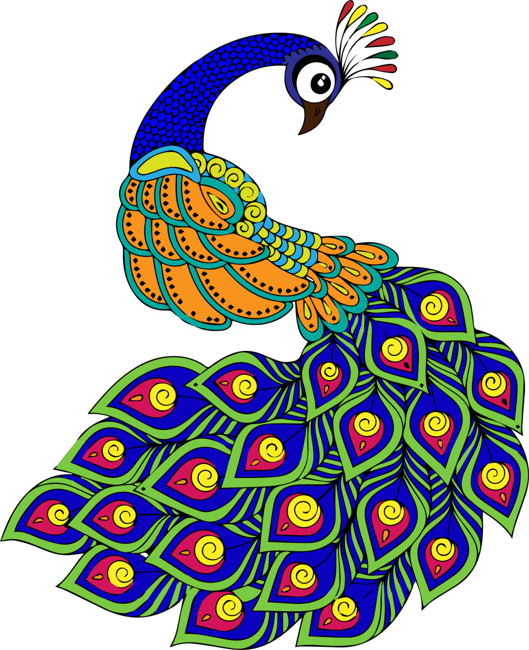 Peacock pin page clipart vector