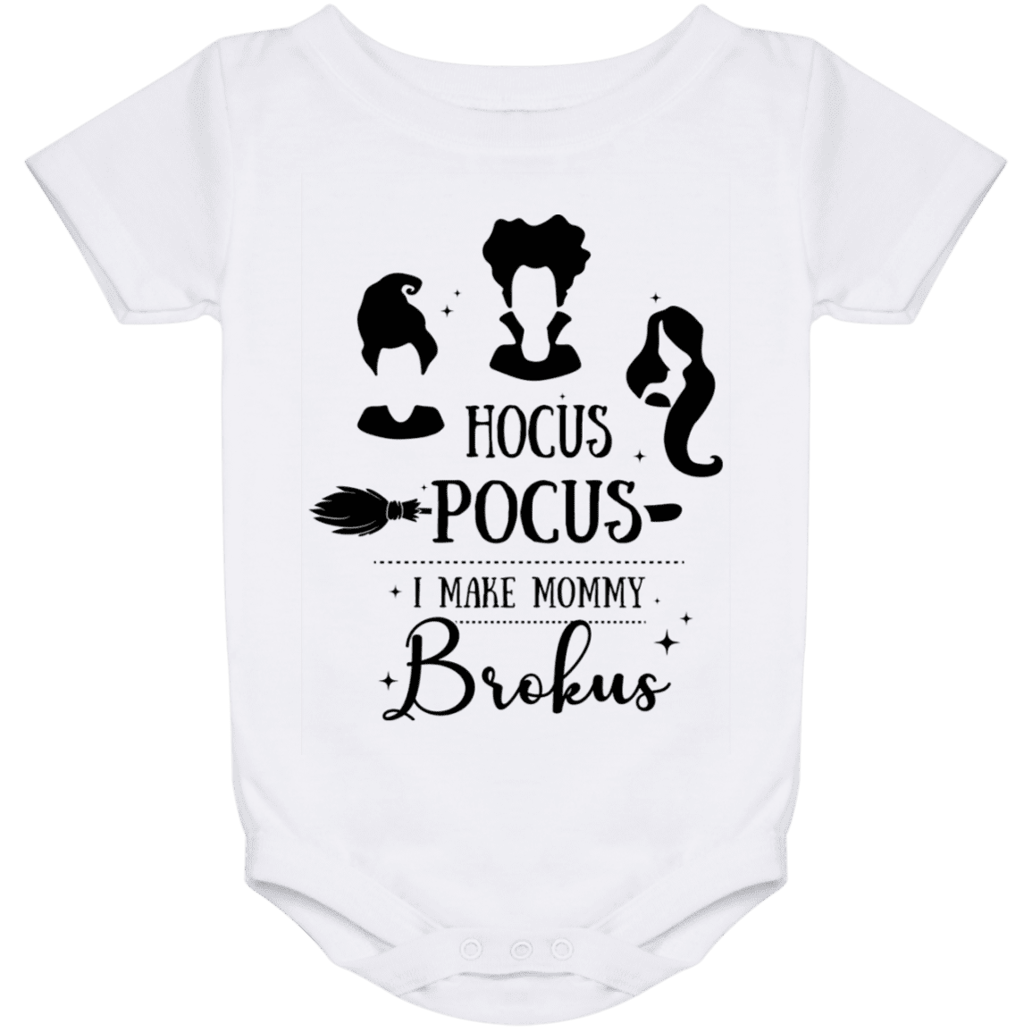 Funny halloween hocus pocus make mommy brokus baby esie clipart background