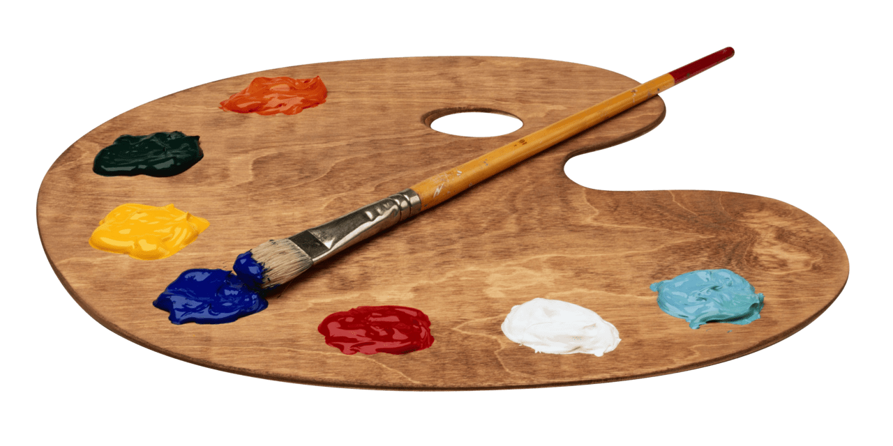 Paint palette image size clipart